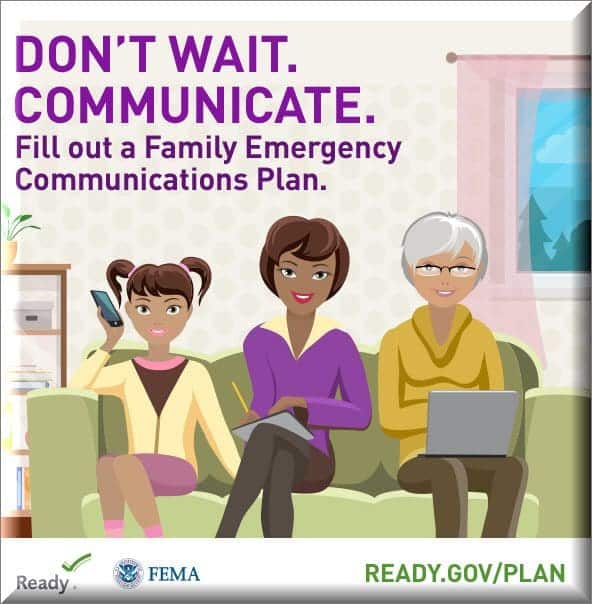 Emergency Preparedness Month Week 2 Preparing Your Family   Family Emergency Communications Plan 