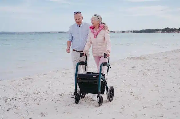 Woman using a walker