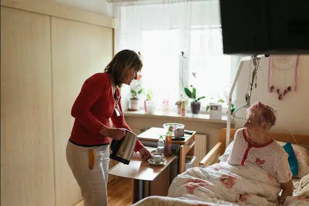 Assisting a patient after surgery